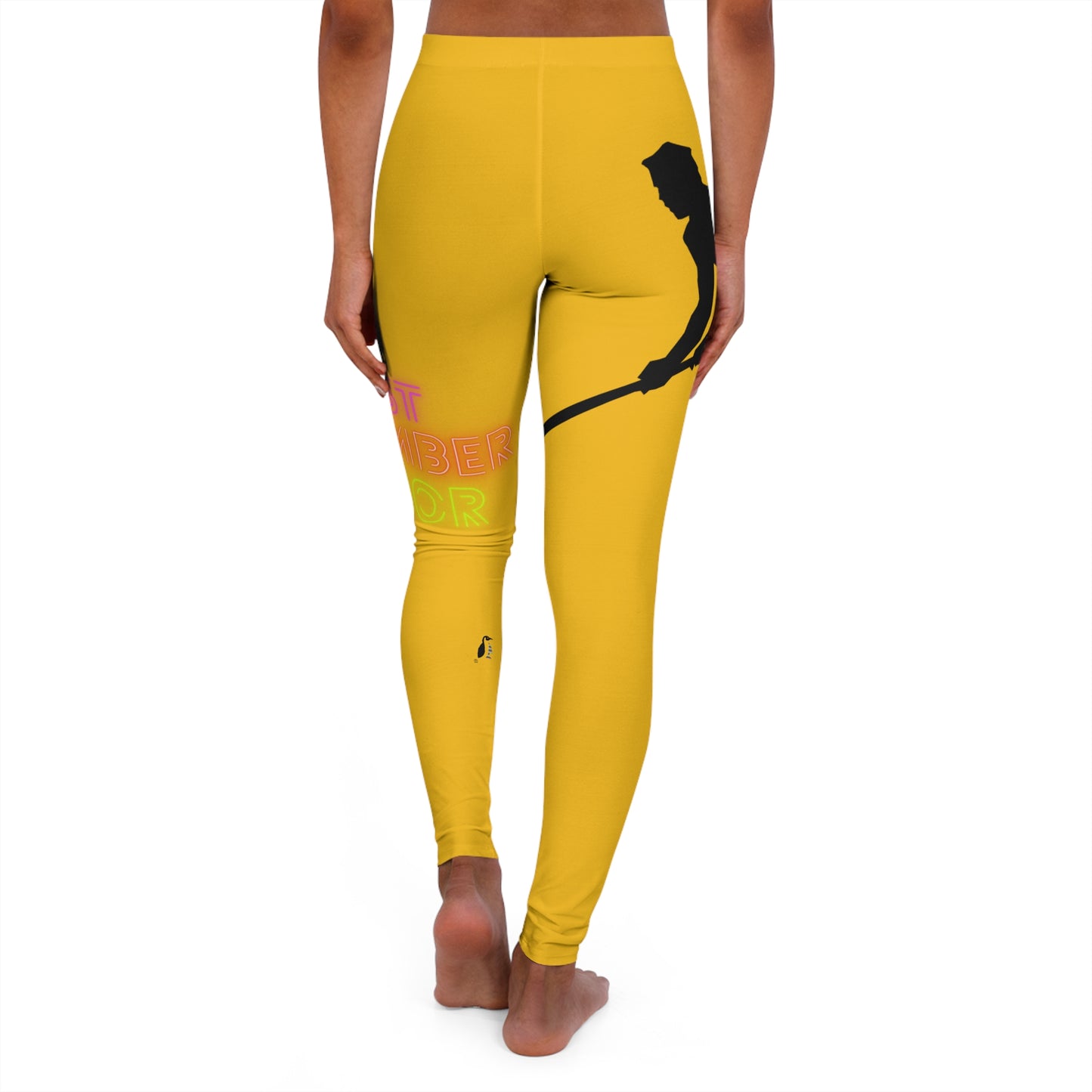 Women's Spandex Leggings: Hockey Yellow