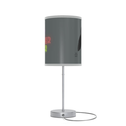 Lamp on a Stand, US|CA plug: Crazy Penguin World Logo Dark Grey