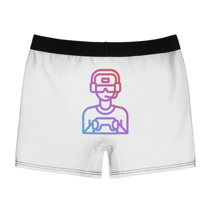 Men's Boxer Briefs: Gaming White