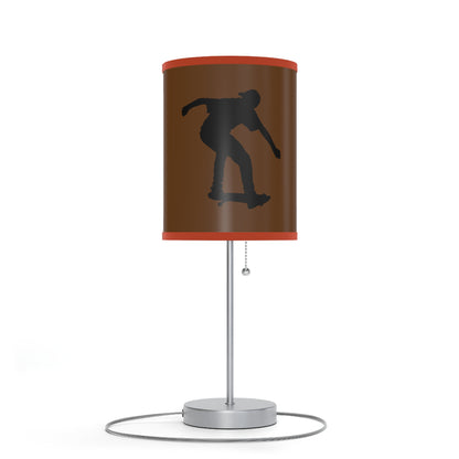 Lamp on a Stand, US|CA plug: Skateboarding Brown