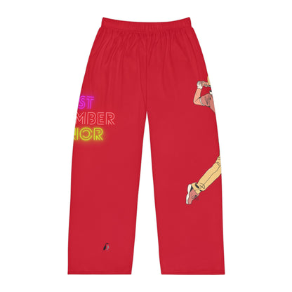 Men's Pajama Pants: Golf Dark Red