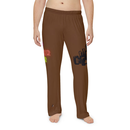 Men's Pajama Pants: Racing Brown