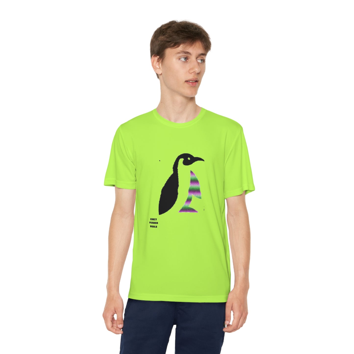 Youth Competitor Tee #1 : Crazy Penguin World Logo