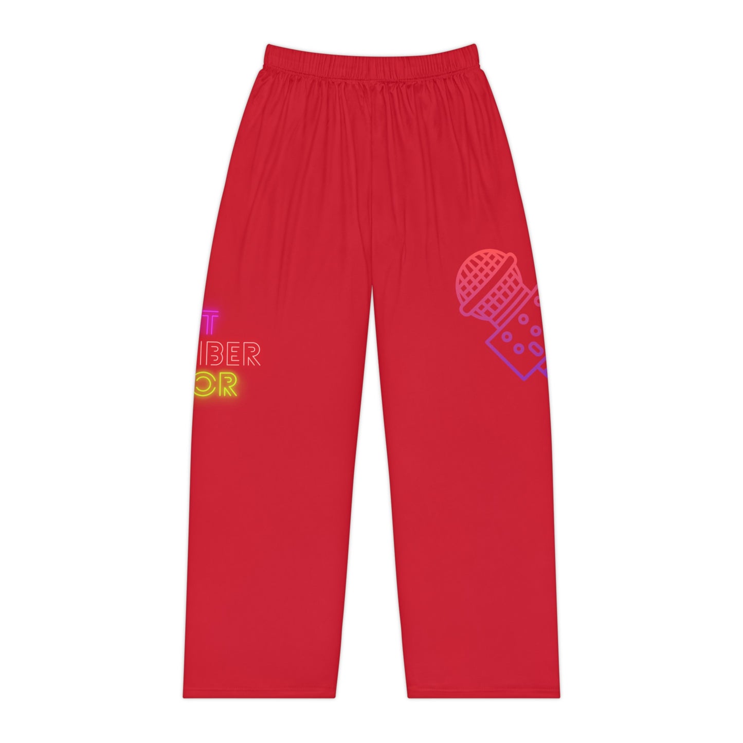 Women's Pajama Pants: Music Dark Red