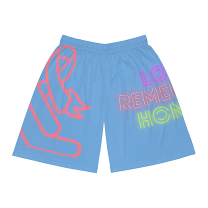 Basketball Shorts: Fight Cancer Lite Blue