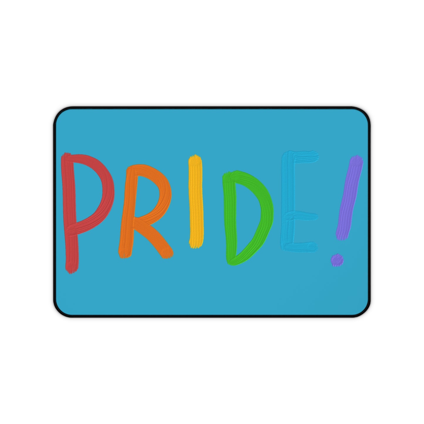 Desk Mat: LGBTQ Pride Turquoise