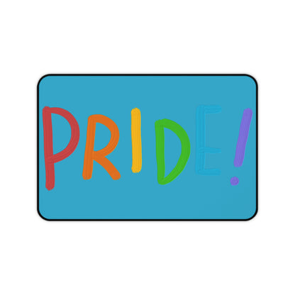 Desk Mat: LGBTQ Pride Turquoise