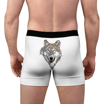 Men's Boxer Briefs: Wolves White