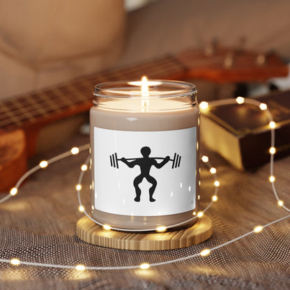 Scented Soy Candle, 9oz: Weightlifting White