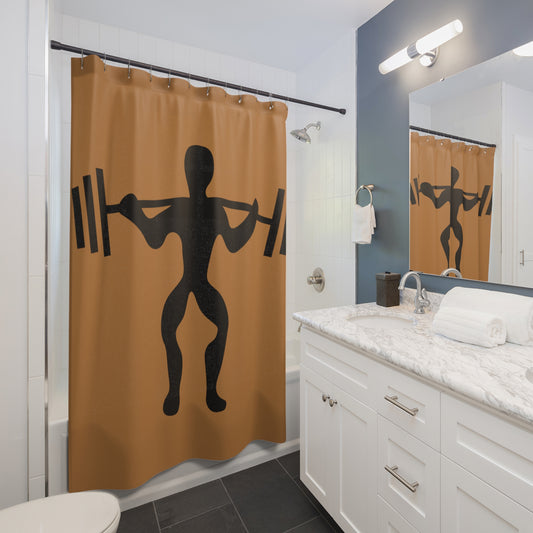Shower Curtains: #1 Weightlifting Lite Brown
