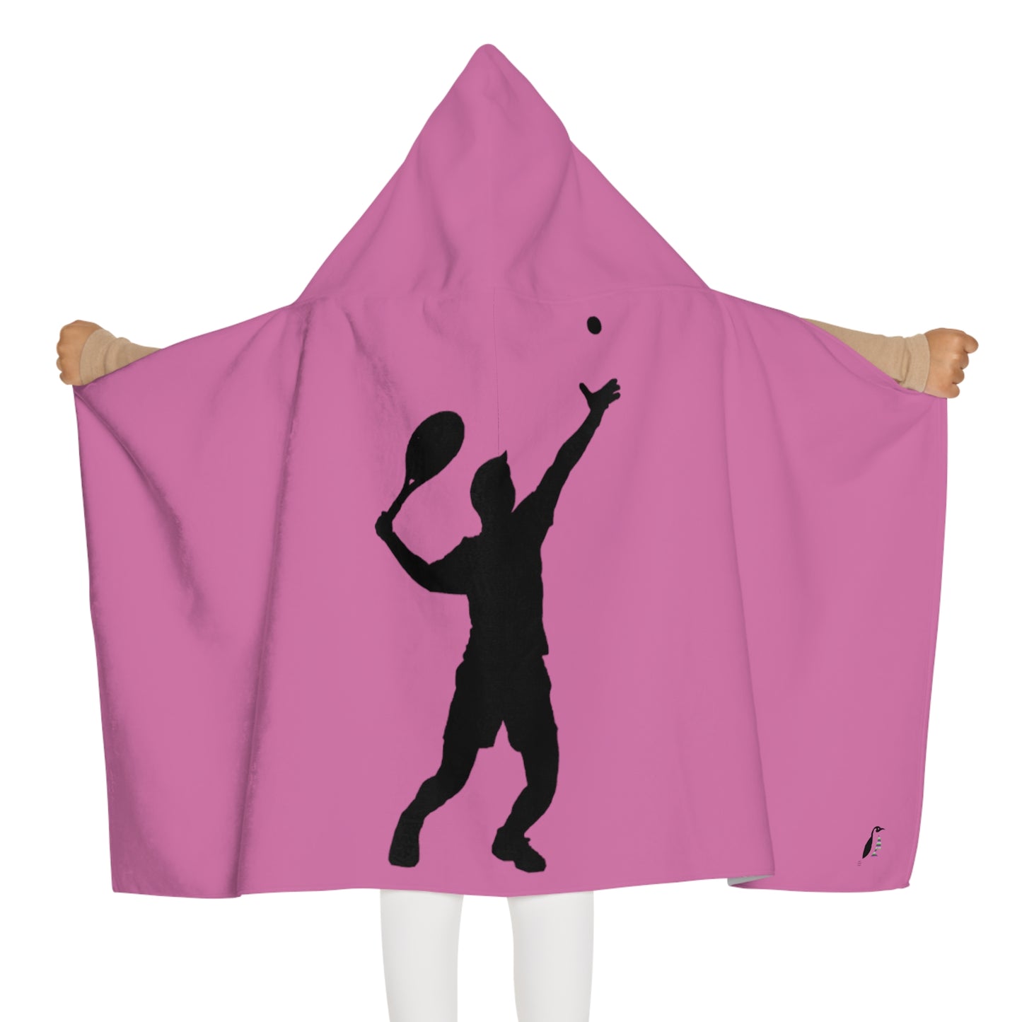 Youth Hooded Towel: Tennis Lite Pink