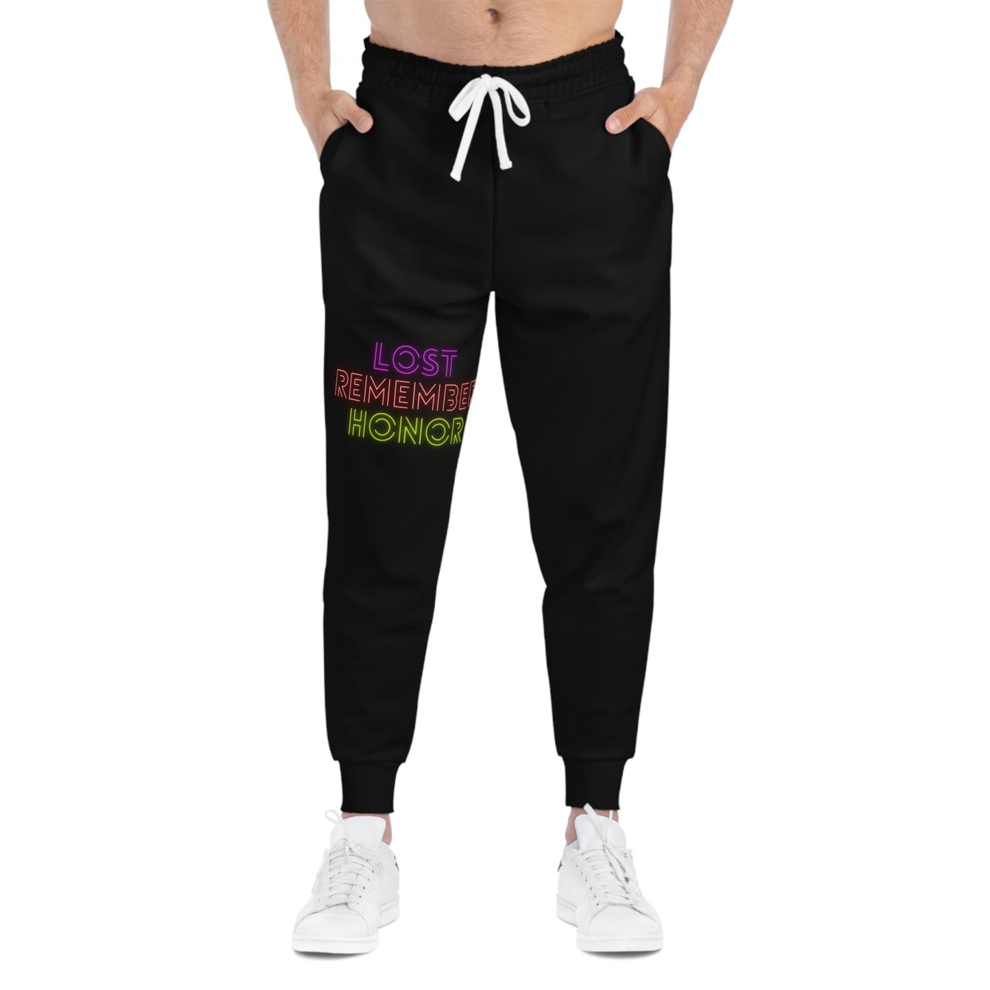 Athletic Joggers: Lost Remember Honor Black