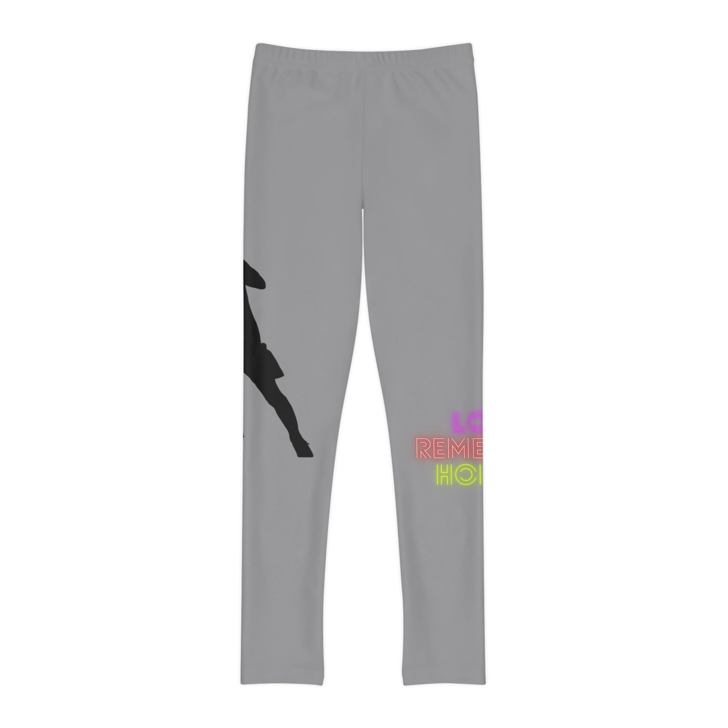 Youth Full-Length Leggings: Soccer Grey