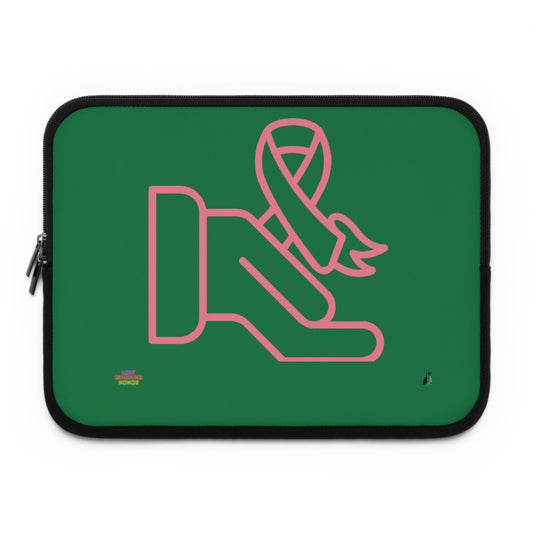 Laptop Sleeve: Fight Cancer Dark Green