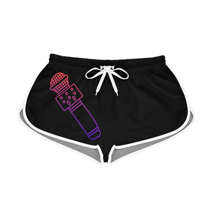 Women's Relaxed Shorts: Music Black