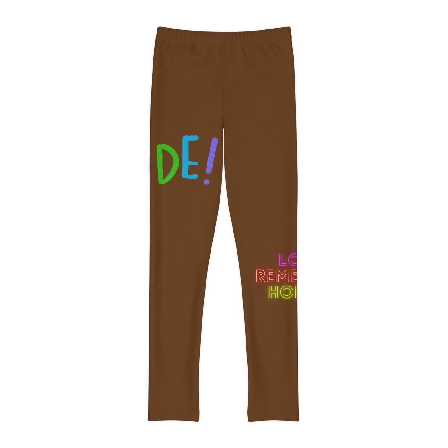 Youth Full-Length Leggings: LGBTQ Pride Brown