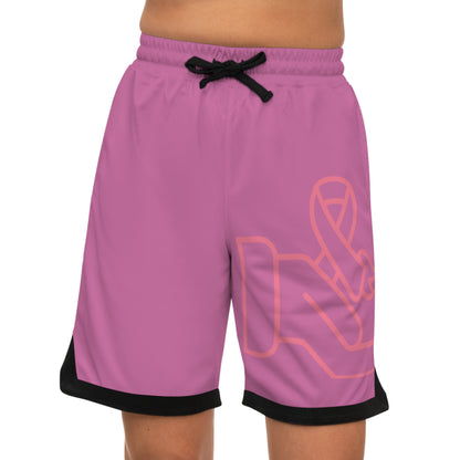 Basketball Rib Shorts: Fight Cancer Lite Pink