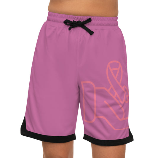 Basketball Rib Shorts: Fight Cancer Lite Pink