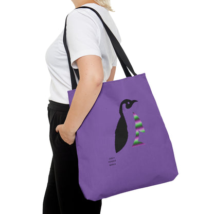 Tote Bag: Crazy Penguin World Logo Lite Purple