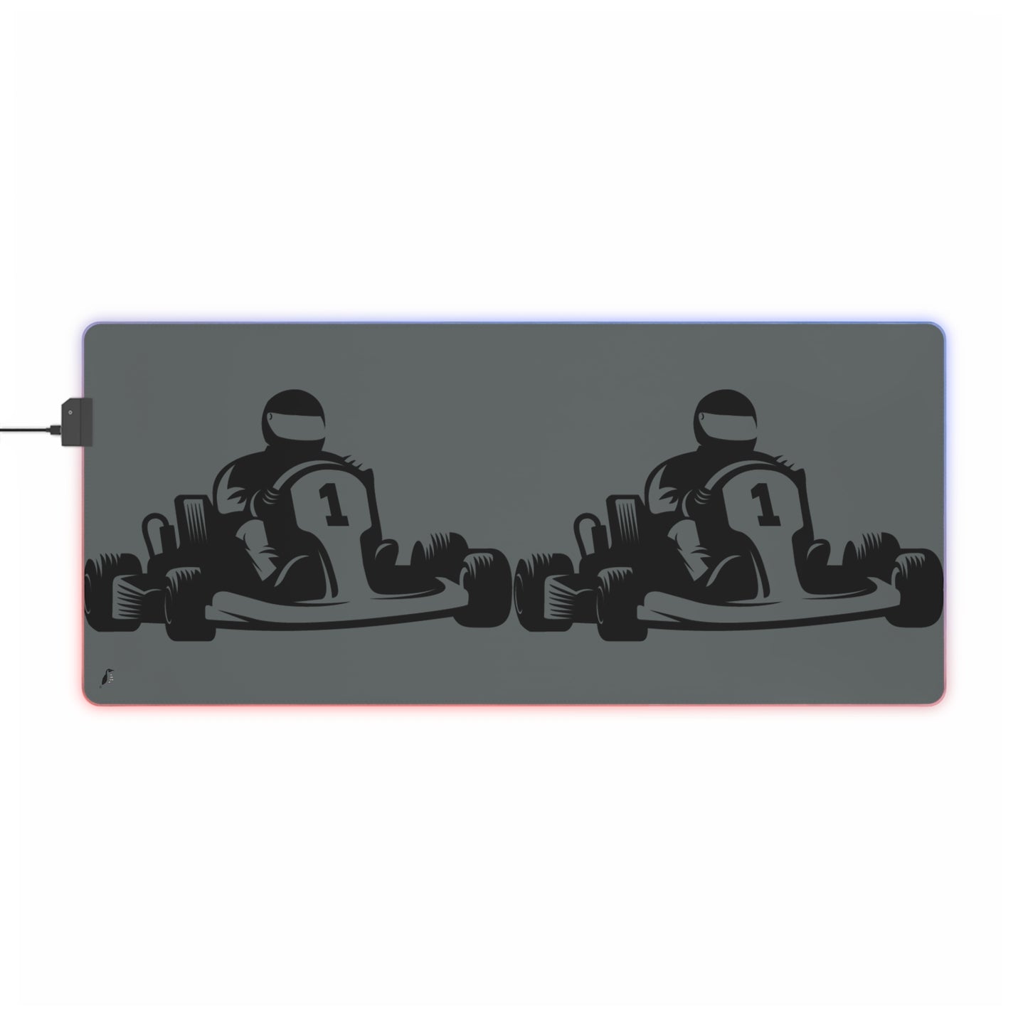 LED Gaming Mouse Pad: Racing Dark Grey