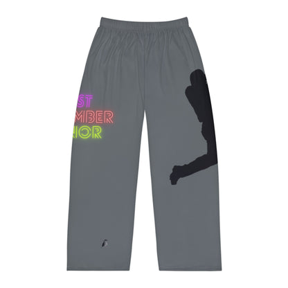 Men's Pajama Pants: Baseball Dark Grey