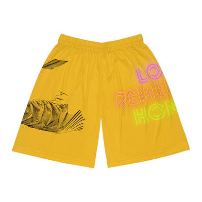 Basketball Shorts: Writing Yellow