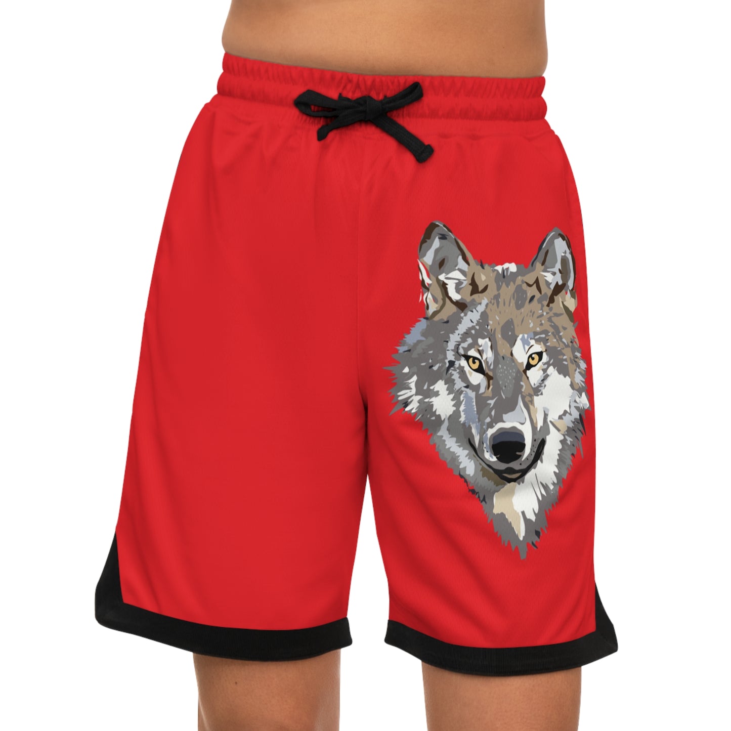 Basketball Rib Shorts: Wolves Red