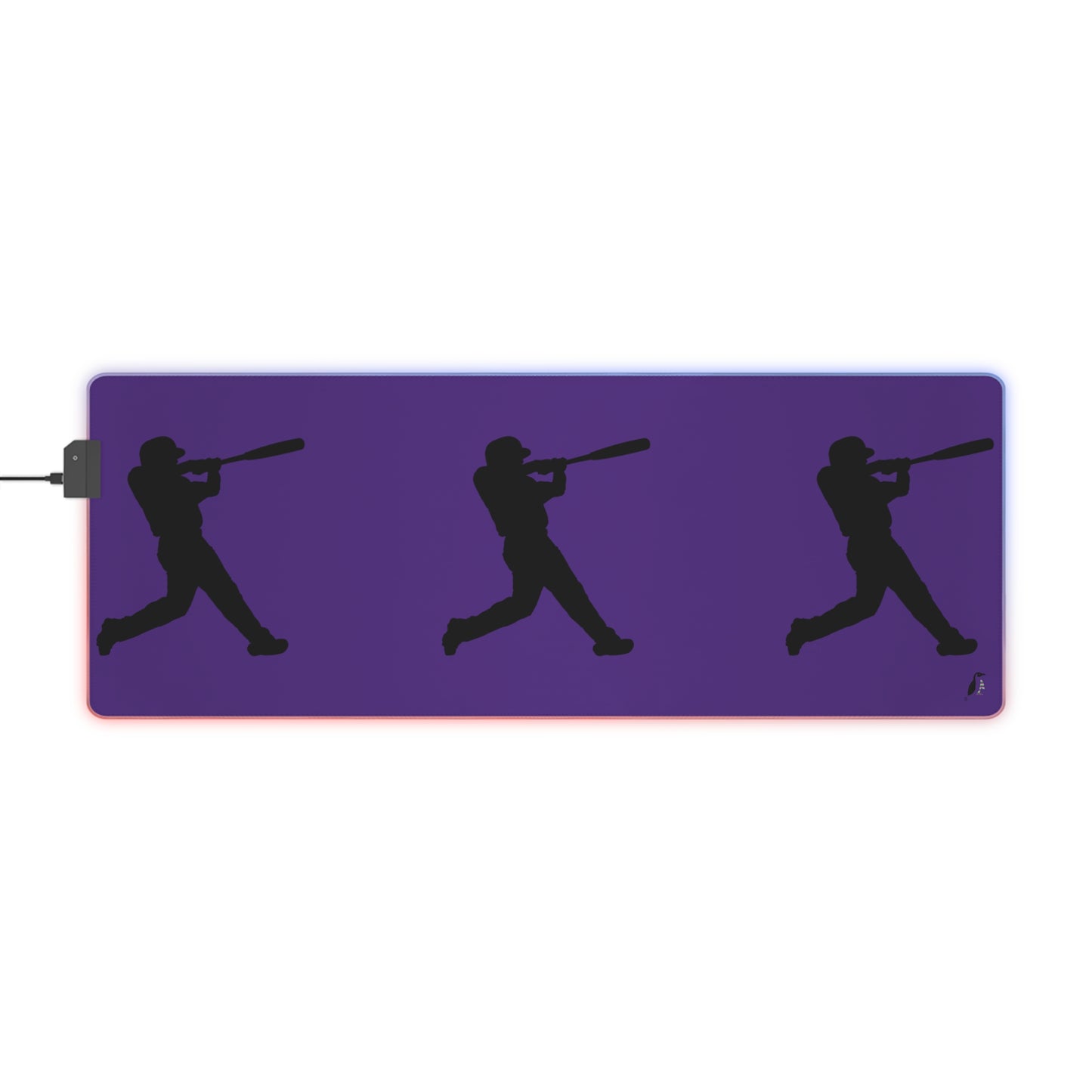 LED Gaming Mouse Pad: Baseball Purple