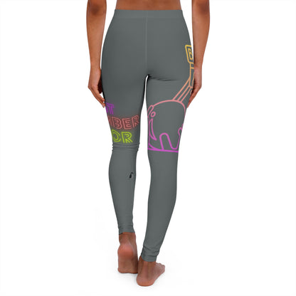 Women's Spandex Leggings: Bowling Dark Grey