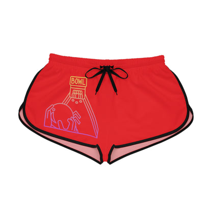 Women's Relaxed Shorts: Bowling Red