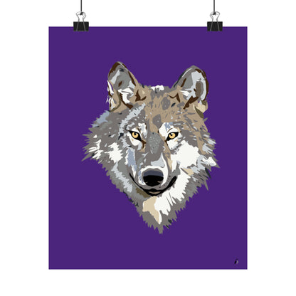 Premium Matte Vertical Posters: Wolves Purple