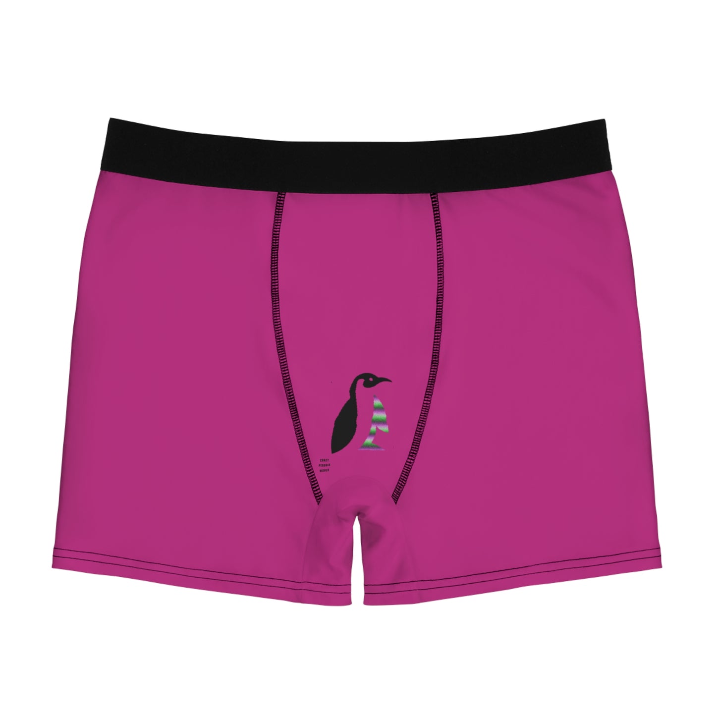 Men's Boxer Briefs: Writing Pink