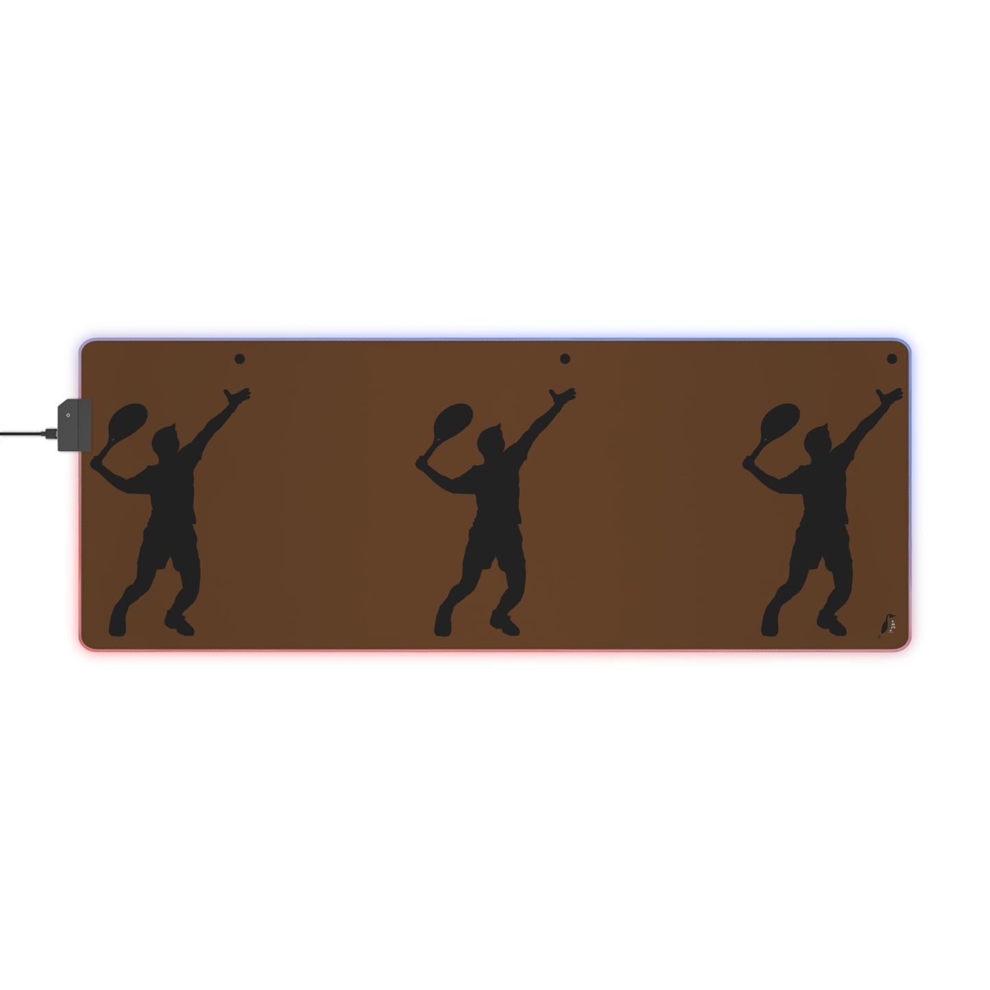 LED Gaming Mouse Pad: Tennis Brown