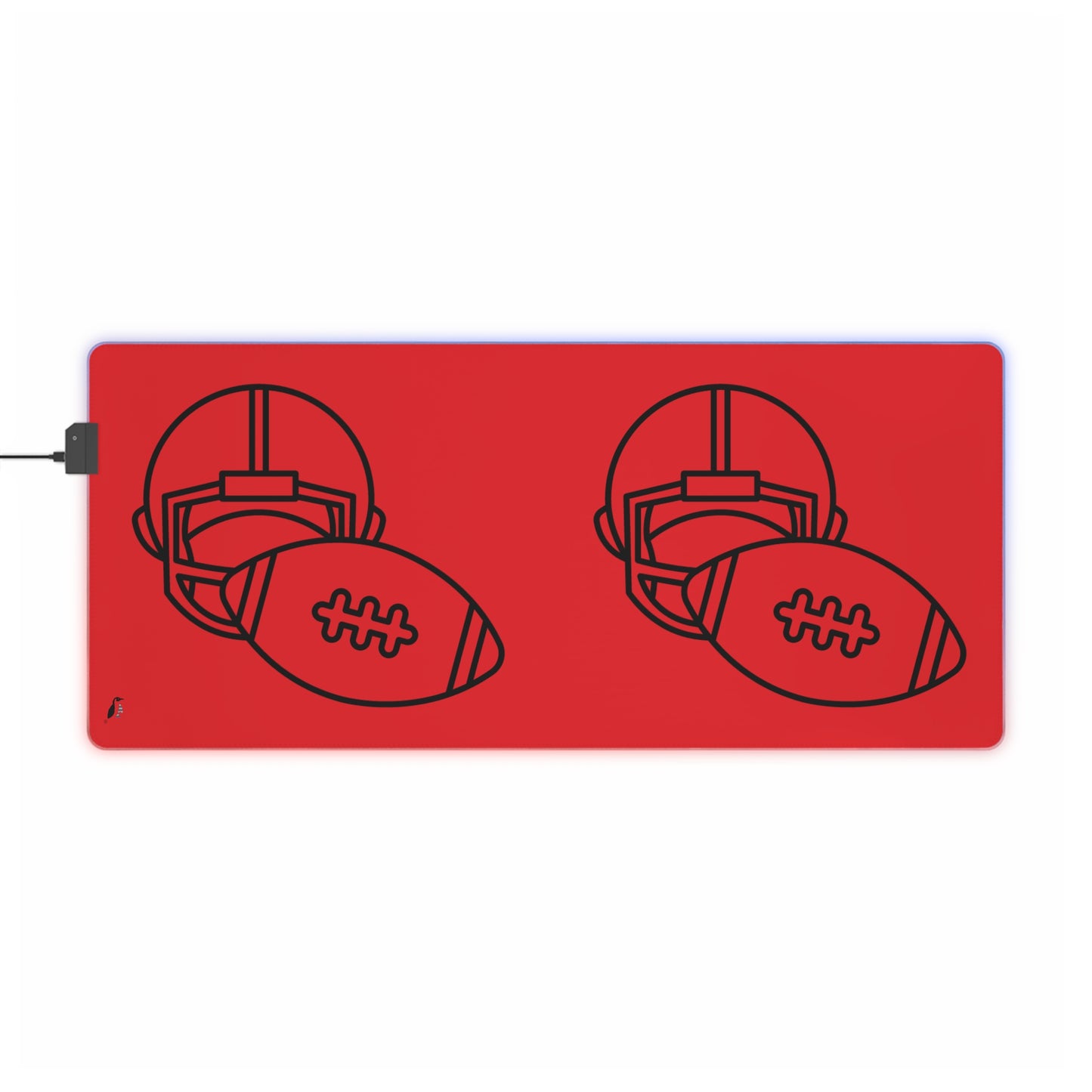 LED Gaming Mouse Pad: Football Red