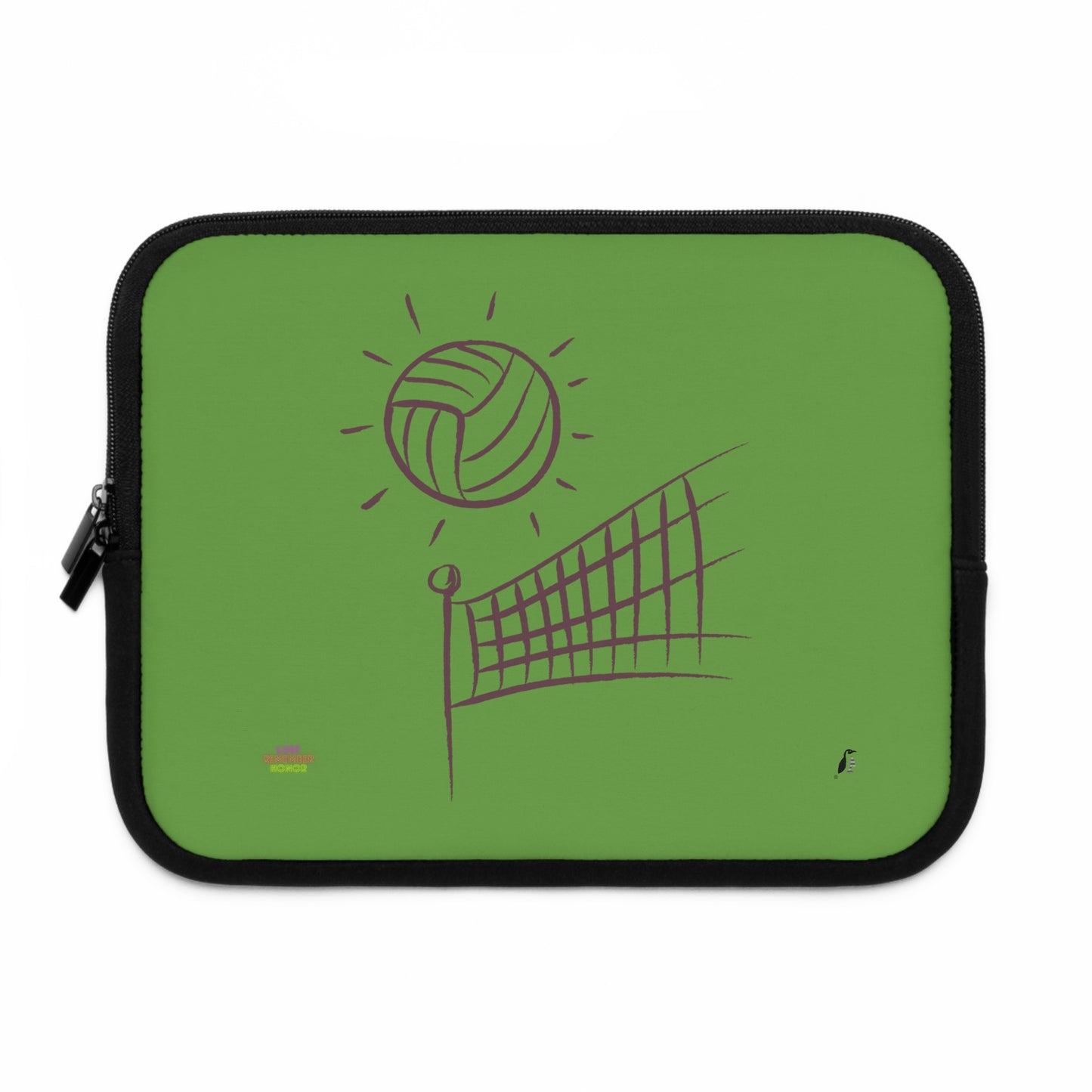 Laptop Sleeve: Volleyball Green