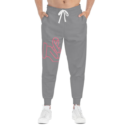 Athletic Joggers: Fight Cancer Grey