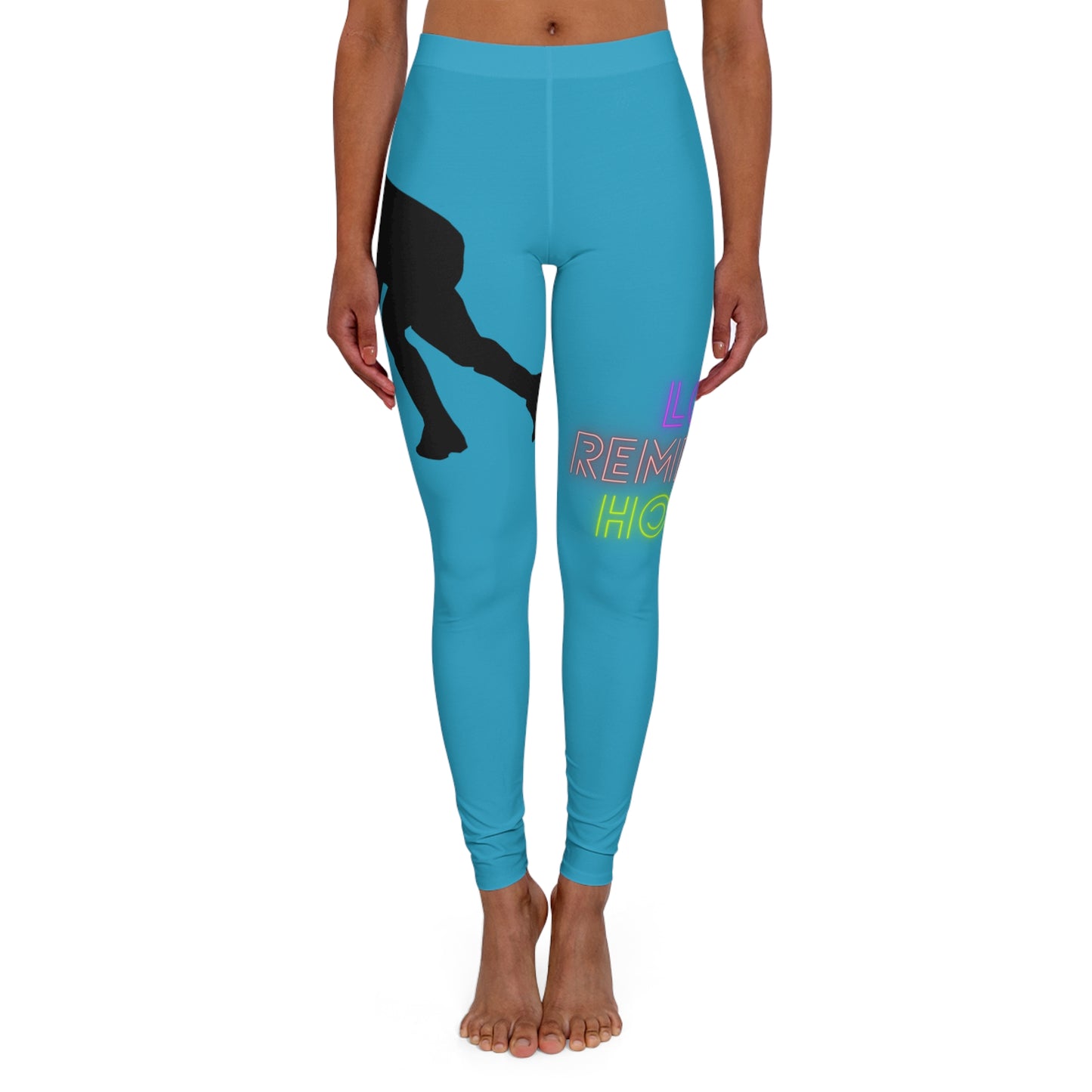 Women's Spandex Leggings: Hockey Turquoise