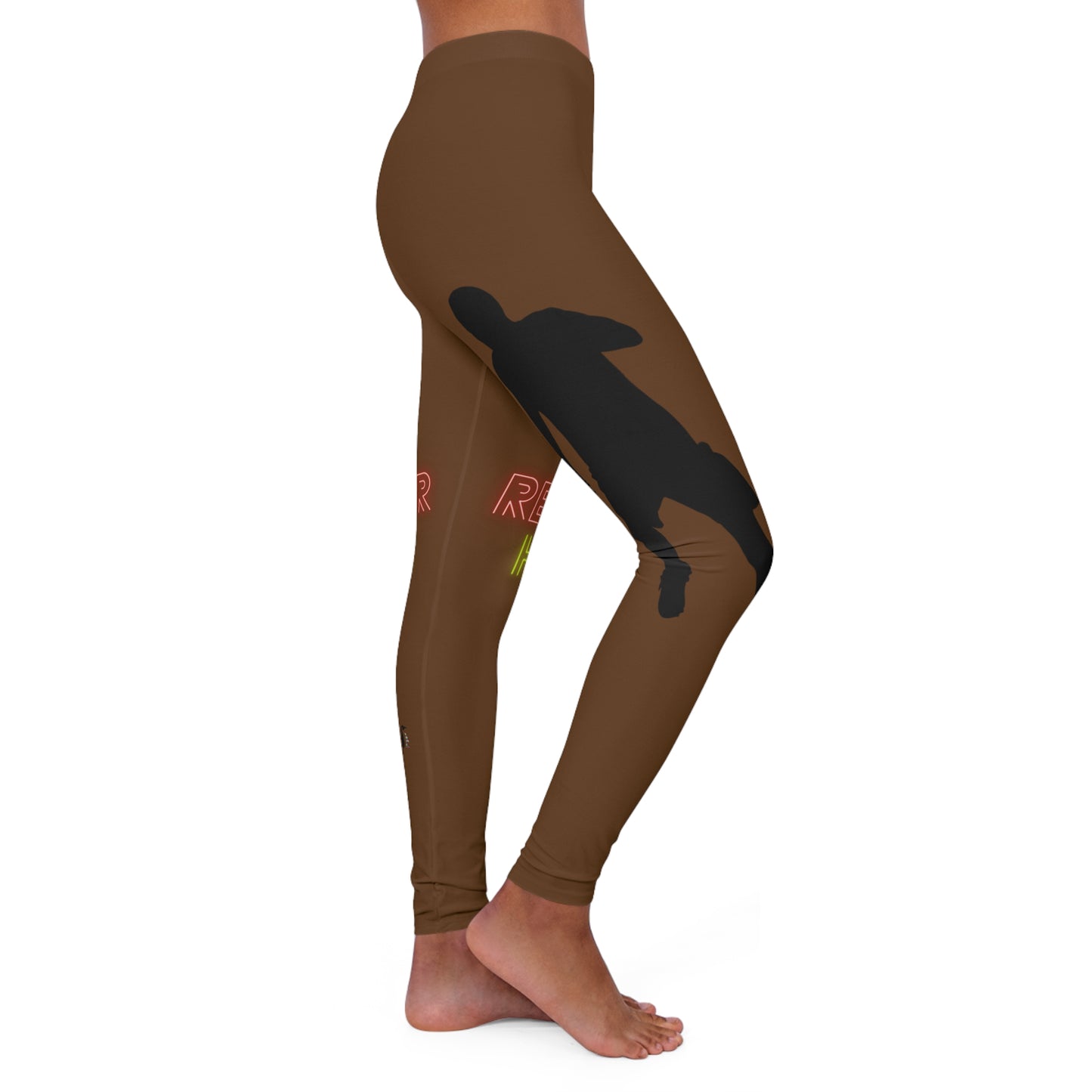 Women's Spandex Leggings: Soccer Brown