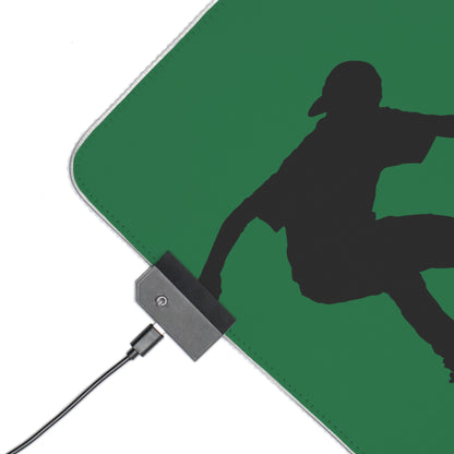 LED Gaming Mouse Pad: Skateboarding Dark Green