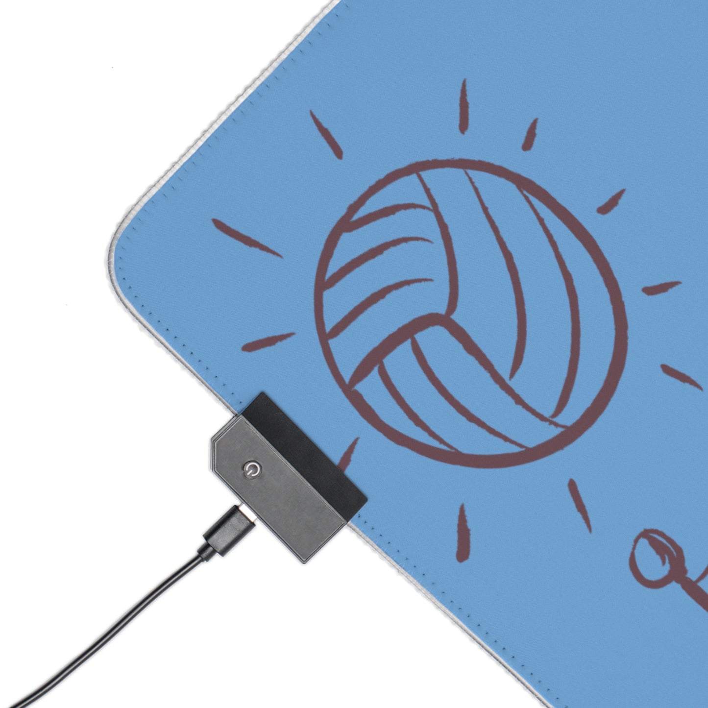 LED Gaming Mouse Pad: Volleyball Lite Blue