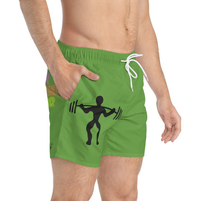 Swim Trunks: Weightlifting Green