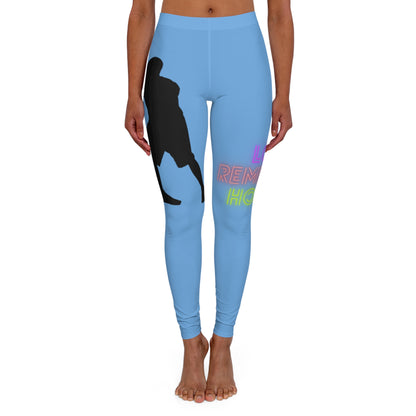 Women's Spandex Leggings: Basketball Lite Blue