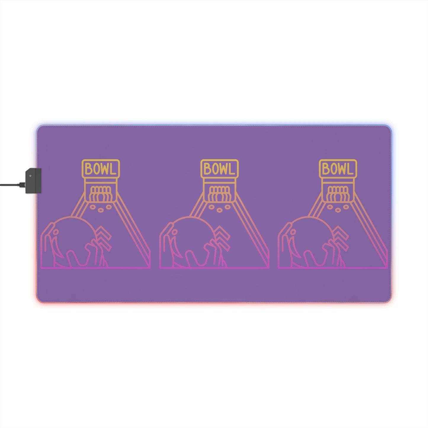 LED Gaming Mouse Pad: Bowling Lite Purple