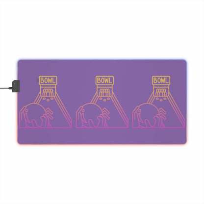 LED Gaming Mouse Pad: Bowling Lite Purple