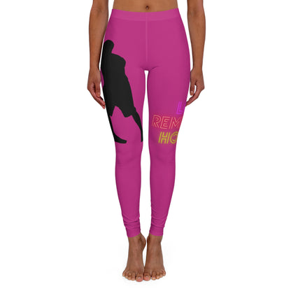 Women's Spandex Leggings: Basketball Pink