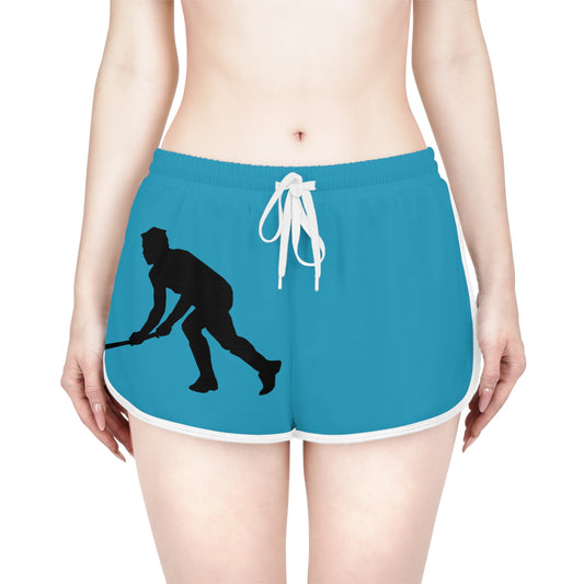 Women's Relaxed Shorts: Hockey Turquoise