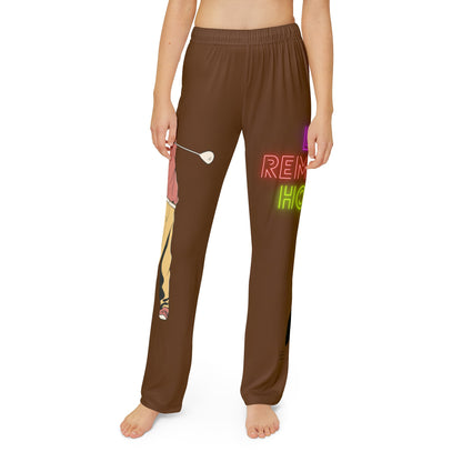 Kids Pajama Pants: Golf Brown