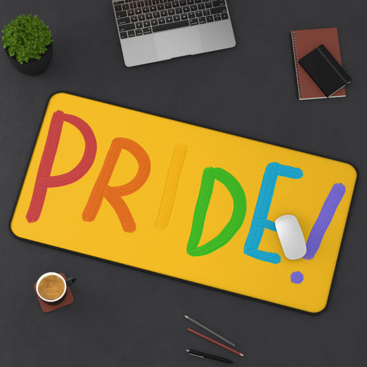 Desk Mat: LGBTQ Pride Yellow