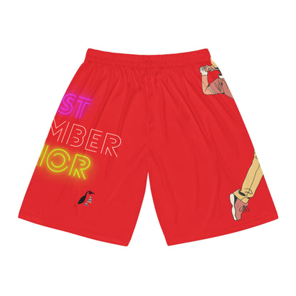 Basketball Shorts: Golf Red