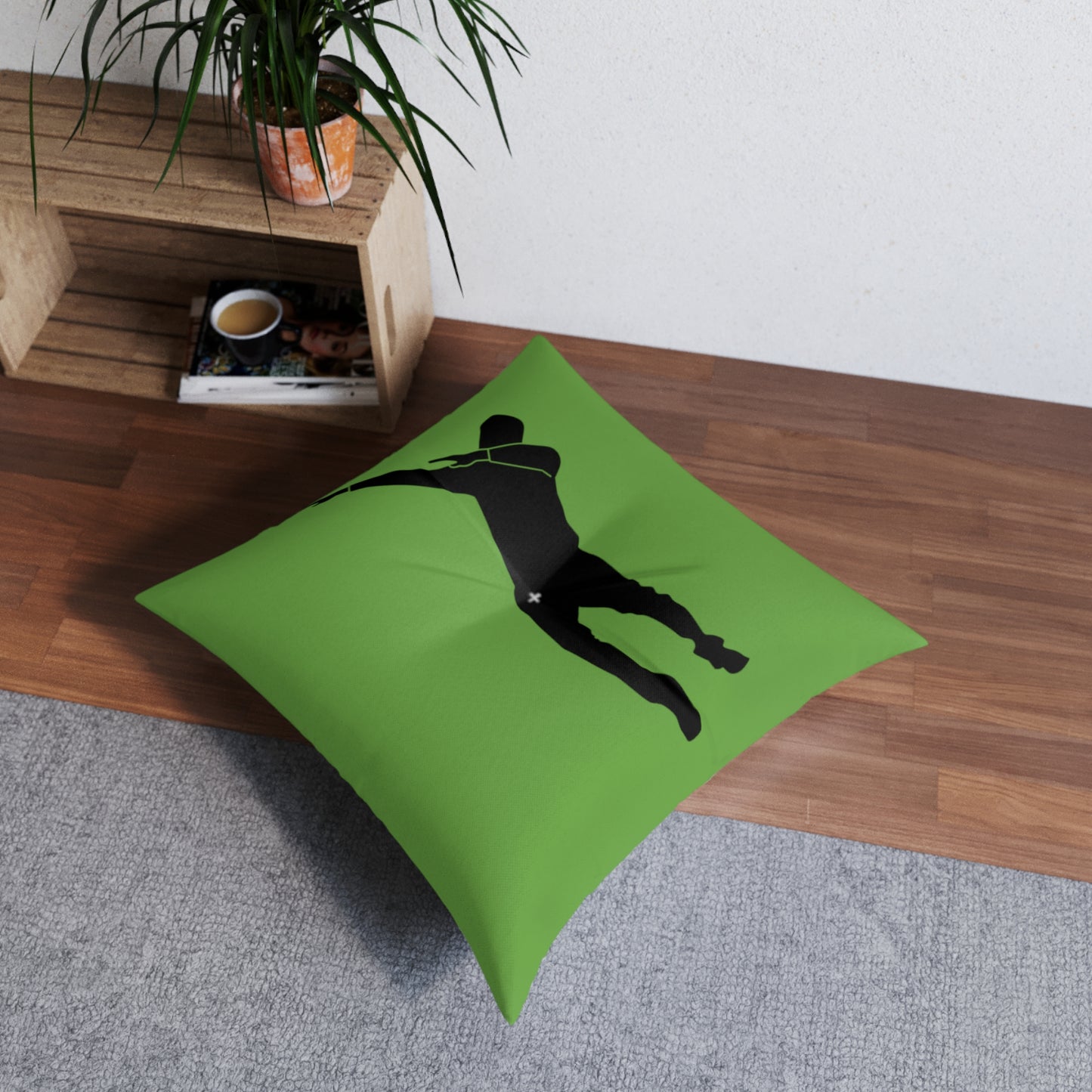 Tufted Floor Pillow, Square: Dance Green